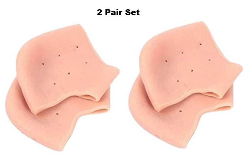     			eBuyEnjoy™ Silicone Anti Heel Crack Moisturizing Socks Silicone Heel Socks 2 Pair Free Size