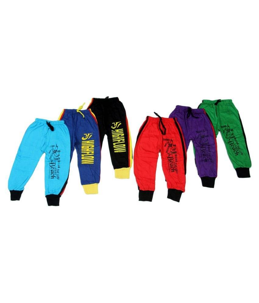     			MS GROUP OF COMPANY Pack of 6 Boys Cotton Trackpant ( Multicolor )
