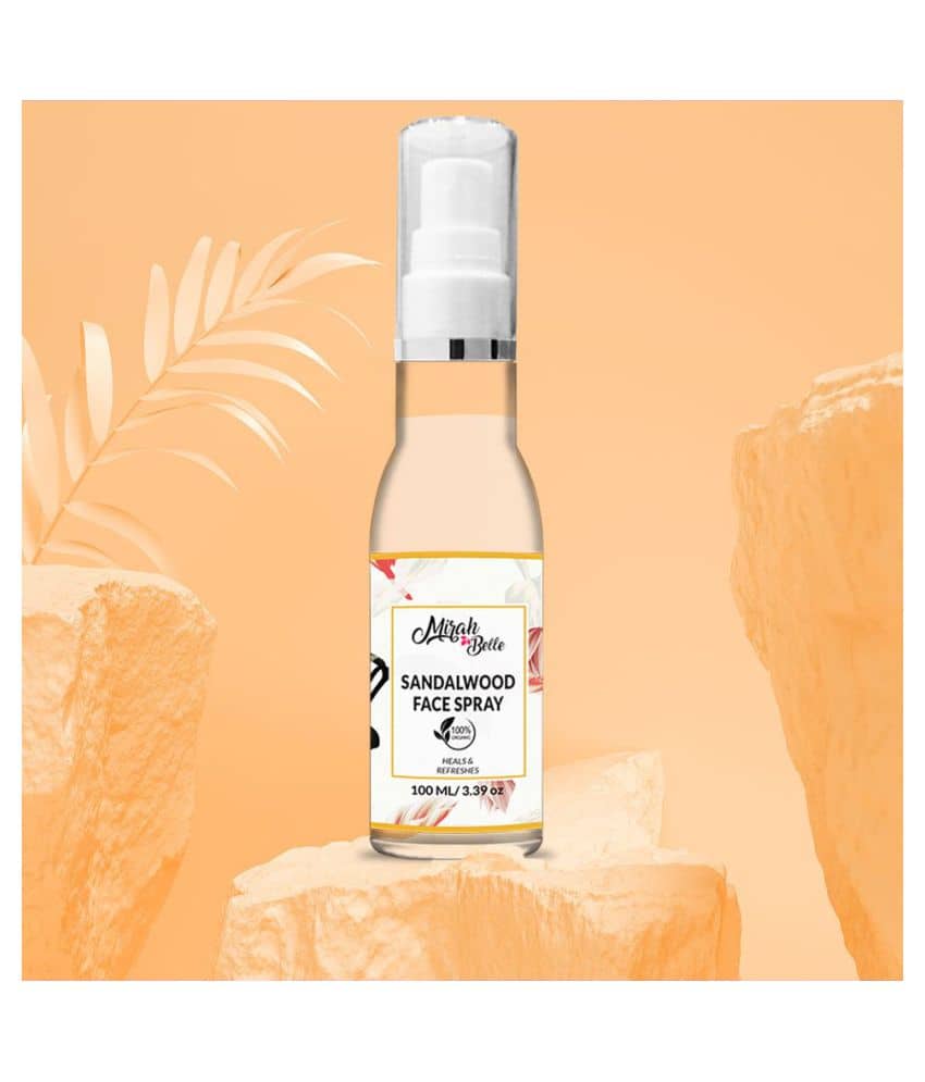 Mirah Belle Sandalwood Healing Face Spray (Alcohol Free),100 ml,Organic Skin Freshener 100 mL