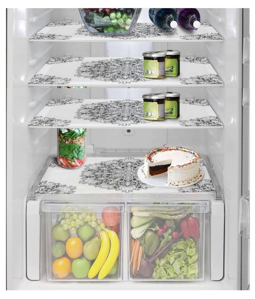 Revexo Set of 4 PVC Multi Fridge Mats Revexo Set of 4 PVC Multi Fridge Mats