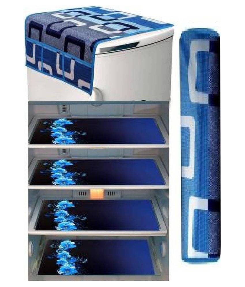 Shaphio Single PVC Blue Fridge Top Cover Shaphio Single PVC Blue Fridge Top Cover