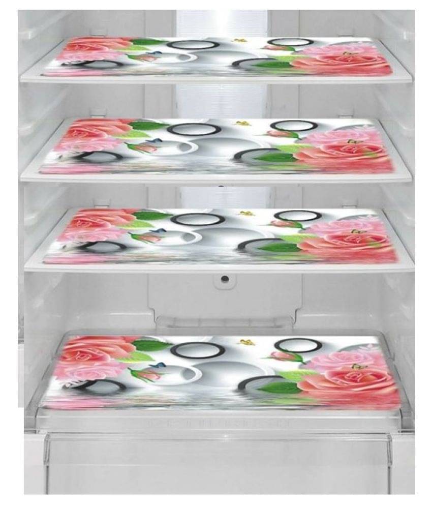 Revexo Set of 4 PVC Multi Fridge Mats Revexo Set of 4 PVC Multi Fridge Mats