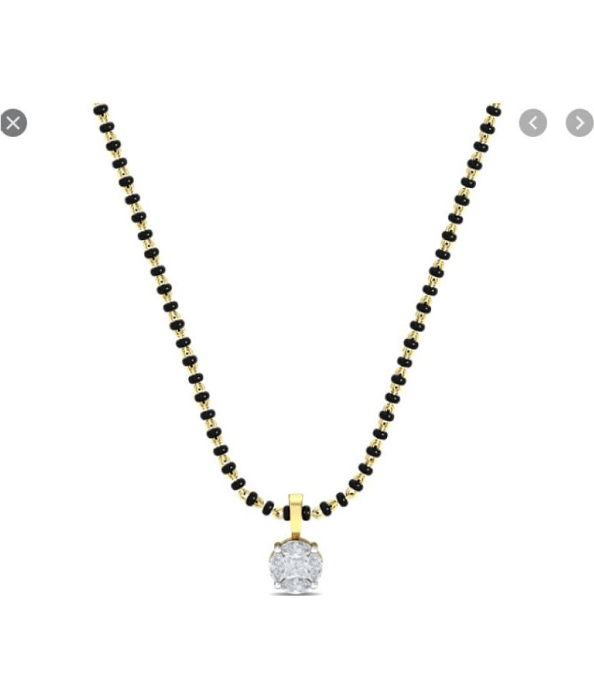 Gilher Bollywood Deepika Daily Wear American Diamond 18 Inch Short Length Mangalsutra For Women