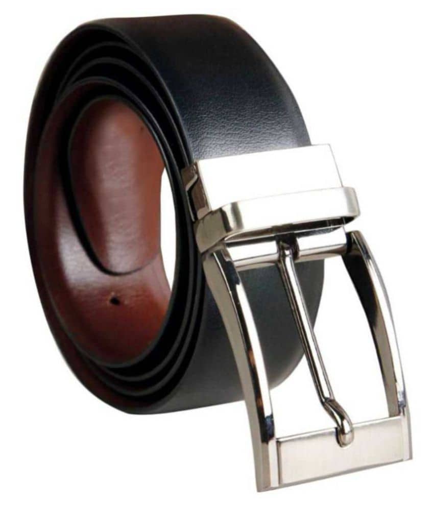 RUNSI INTERNATIONAL Black Leather Formal Belt