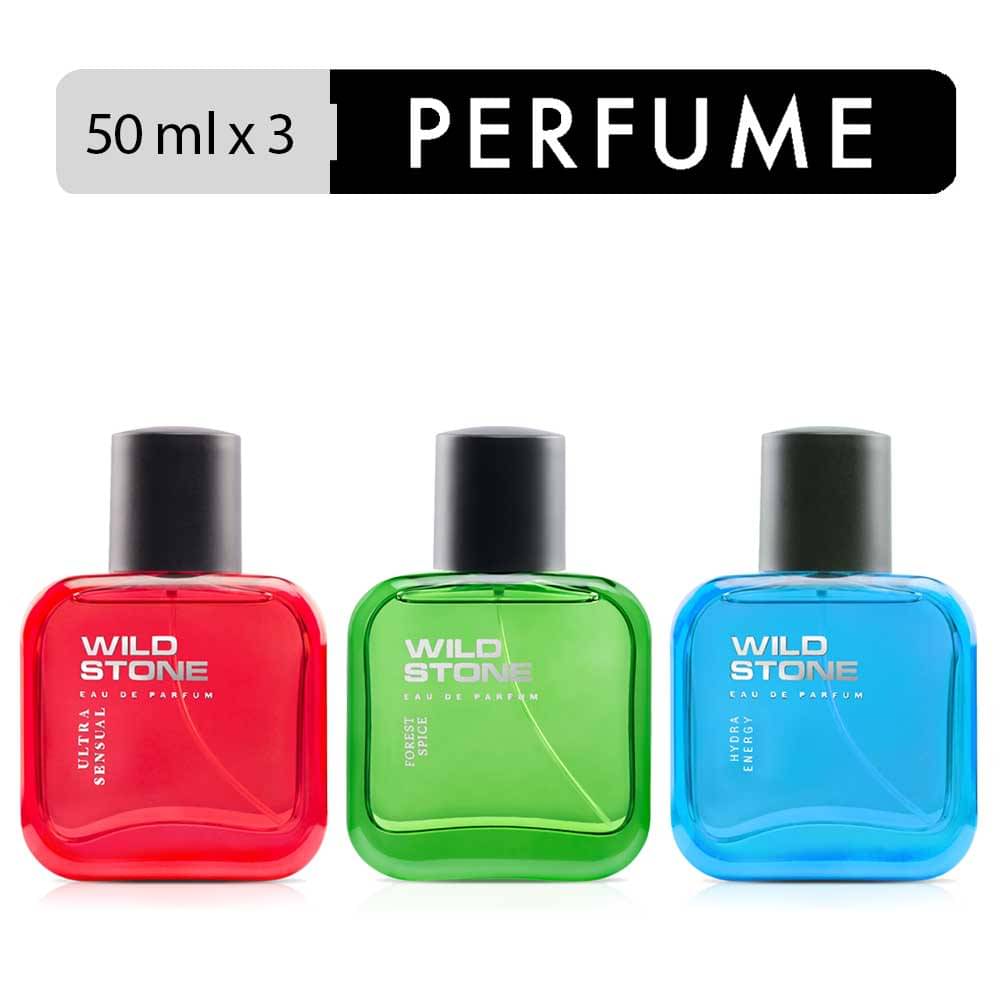 Wild Stone Forest Spice, Hydra energy & Ultra Sensual Perfume for Men 50ml each, Pack of 3 Wild Stone Forest Spice, Hydra energy & Ultra Sensual Perfume for Men 50ml each, Pack of 3