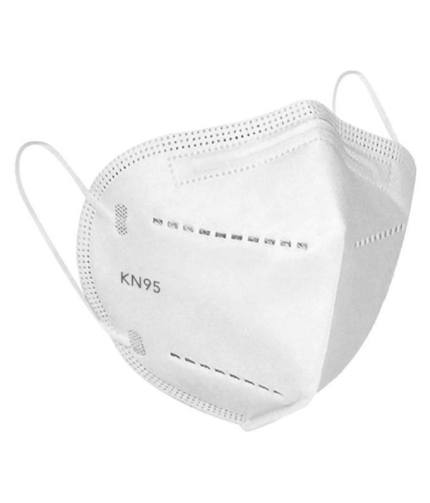     			Metier 5 Layer Non Woven, CE,KN-95, PM2.5>95% Meltblown Filter, Anti PollutionFace Masks Pack of 5 (Dust and Virus protection)