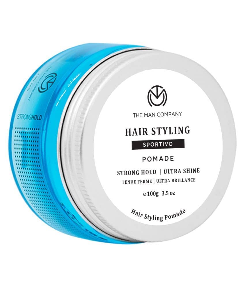The Man Company Sportivo Stronghold Hair Styling Pomade Wax for Men | Stylish Glossy Finish with Volume | Non Sticky - 100gm