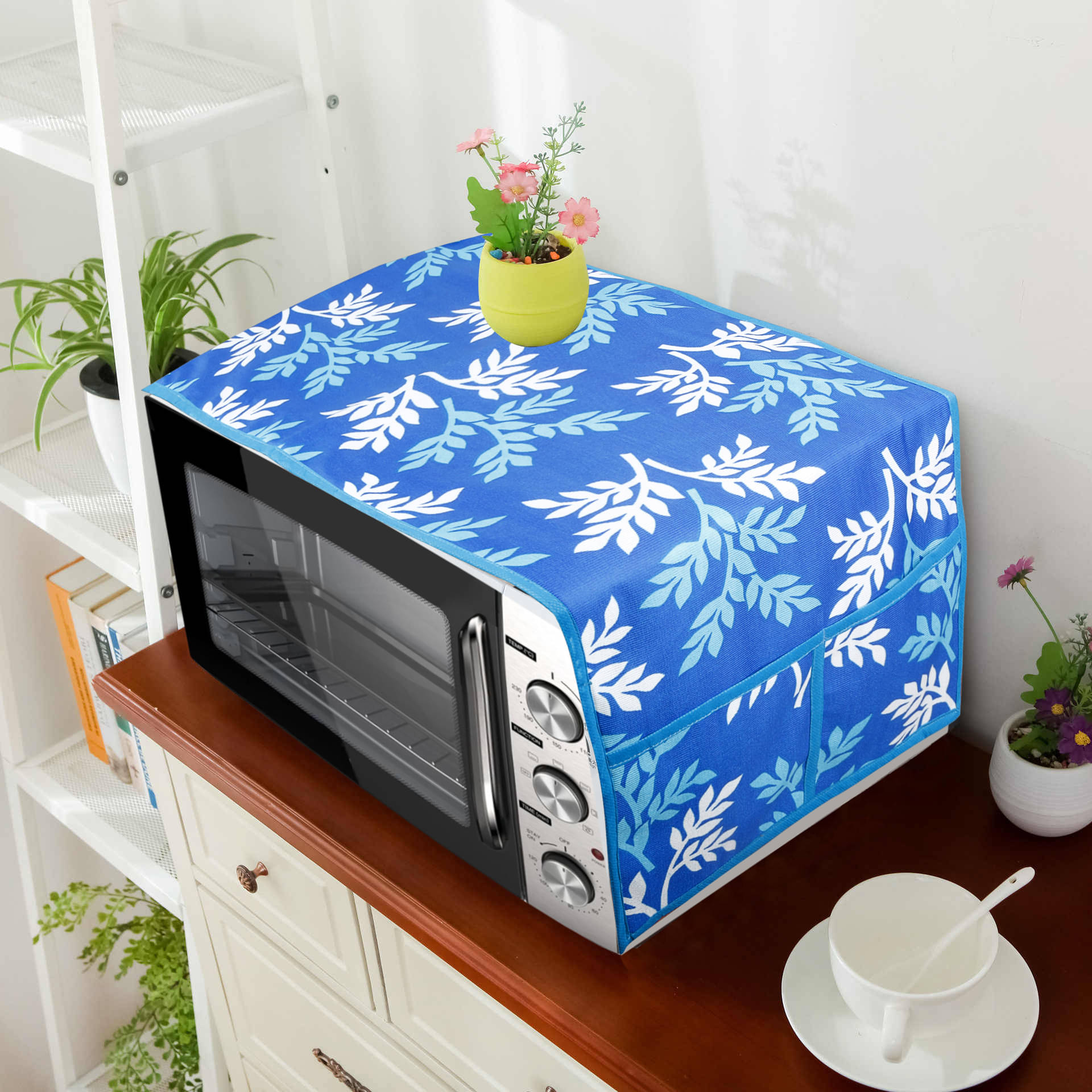 E-Retailer Single Poly-Cotton Blue Microwave Oven Cover -     			E-Retailer Single Poly-Cotton Blue Microwave Oven Cover -