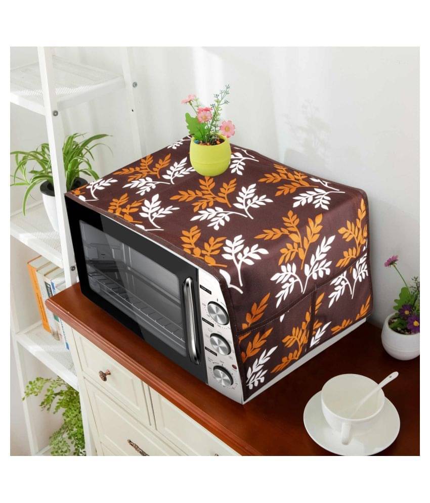 E-Retailer Single Poly-Cotton Brown Microwave Oven Cover - E-Retailer Single Poly-Cotton Brown Microwave Oven Cover -