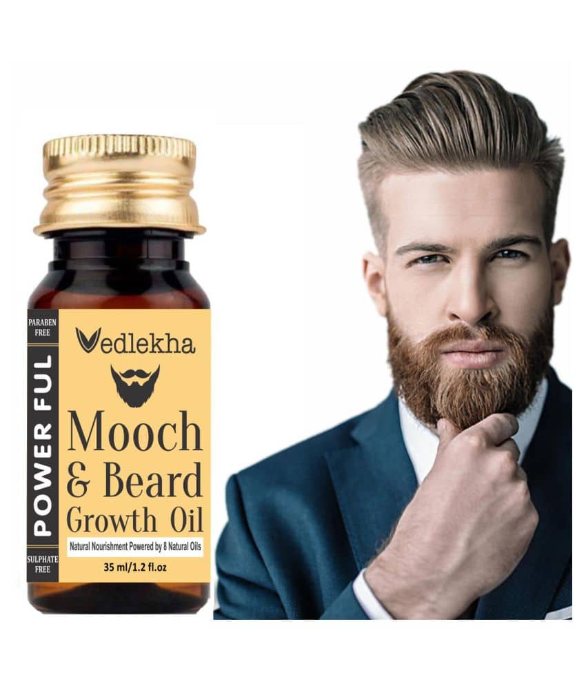 Vedlekha Mooch & Beard Oil (Growth) 30 ml - Beard Care and Tools | Buy online on ZillyBuy