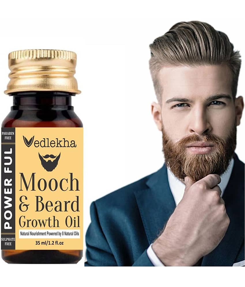 Vedlekha Mooch & Beard Oil (Growth) 30 ml - Beard Care and Tools | Buy online on ZillyBuy