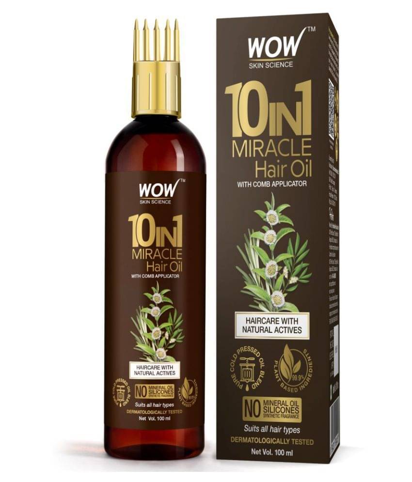 WOW Skin Science 10-in-1 Active Miracle Hair Oil with Comb- 100mL WOW Skin Science 10-in-1 Active Miracle Hair Oil with Comb- 100mL
