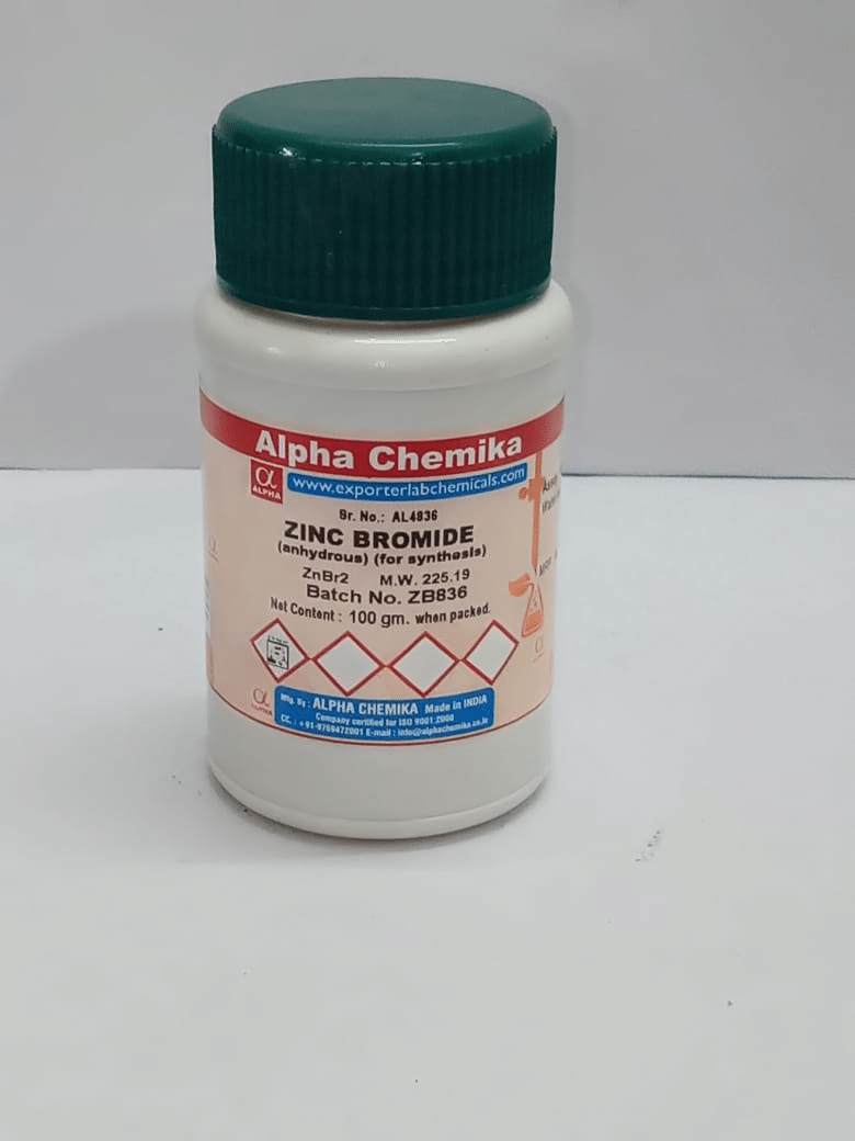     			ZINC BROMIDE (anhydrous) (for synthesis) 100gm