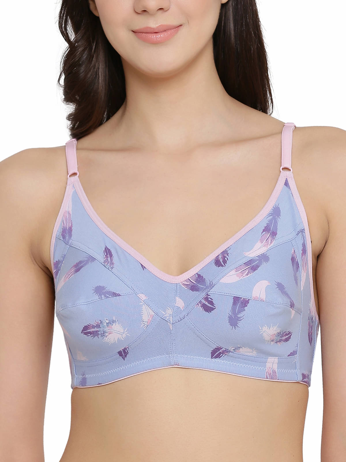 Clovia Cotton Everyday Bra - Blue     			Clovia Cotton Everyday Bra - Blue