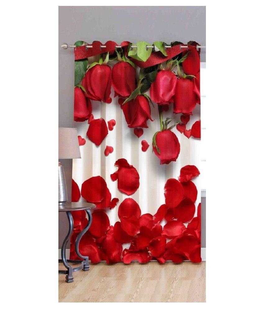 MAHALUXMI COLLECTION Single Window Semi-Transparent Eyelet Polyester Curtains Multi Color MAHALUXMI COLLECTION Single Window Semi-Transparent Eyelet Polyester Curtains Multi Color