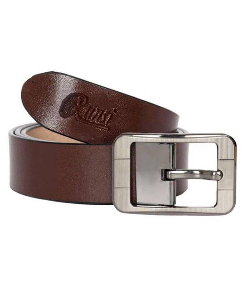 Runsi Brown Leather Casual Belt