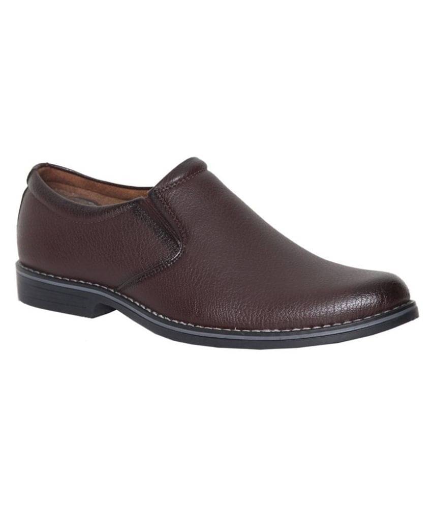     			Leeport - Brown Men's Slip On Formal Shoes