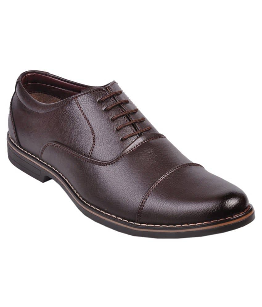 Leeport Party Artificial Leather Brown Formal Shoes - Formal Shoes | Buy online on ZillyBuy