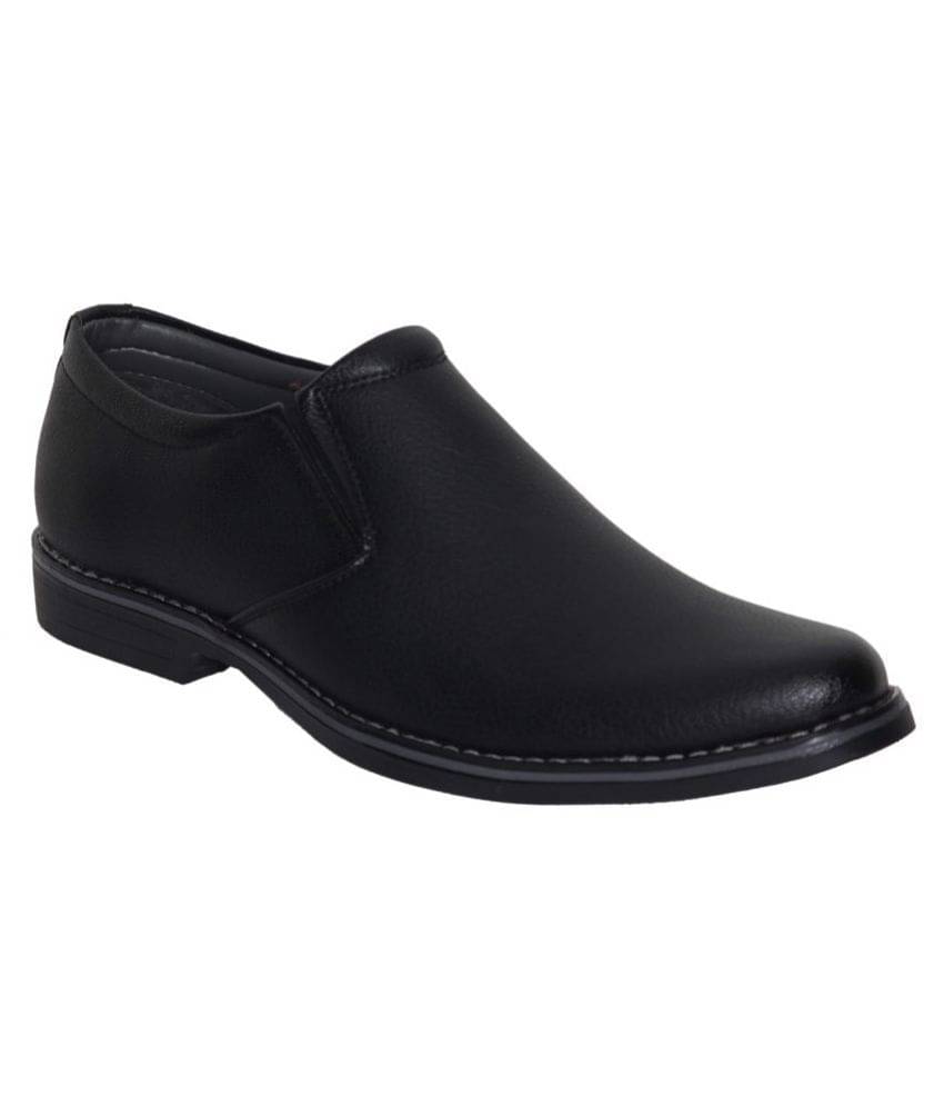 Leeport Slip On Artificial Leather Black Formal Shoes Leeport Slip On Artificial Leather Black Formal Shoes