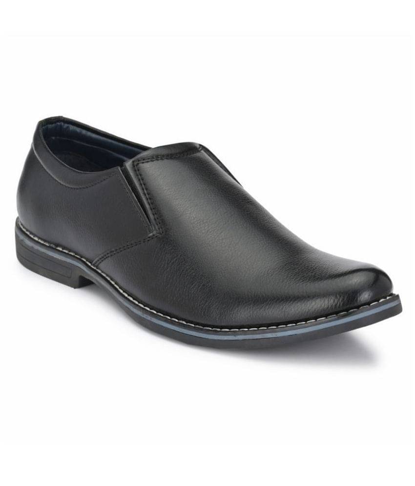     			Leeport Slip On Artificial Leather Black Formal Shoes