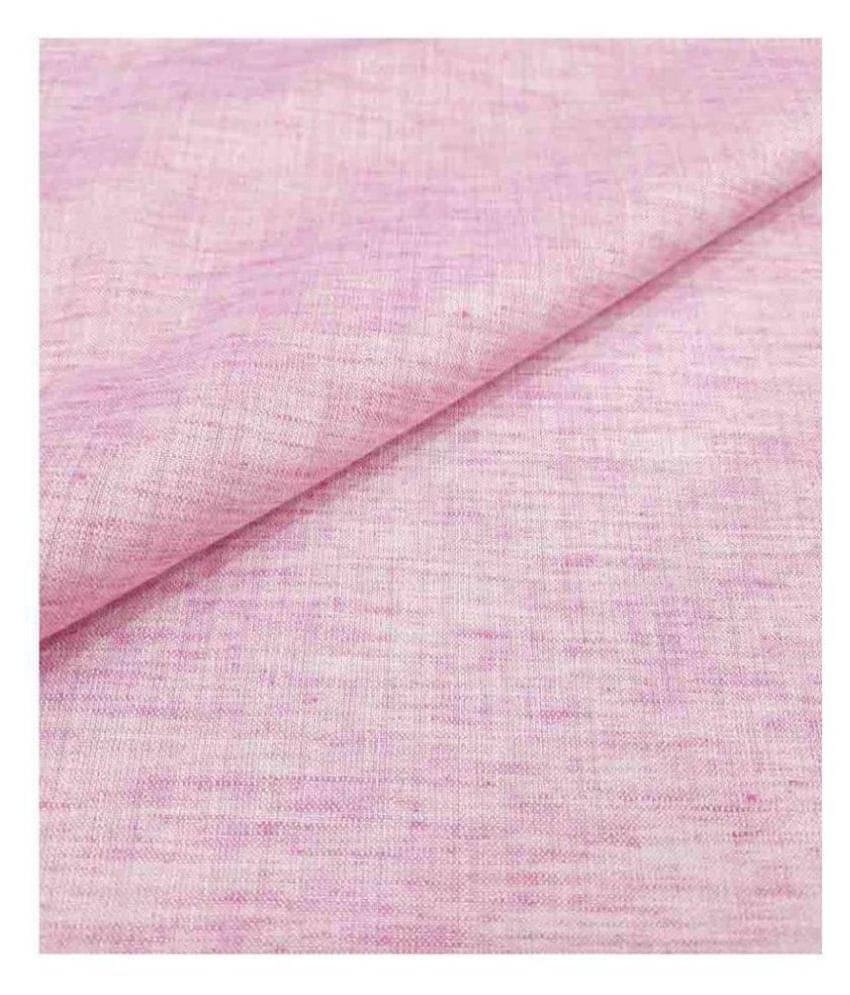     			Siyaram Pink Cotton Blend Unstitched Shirt pc