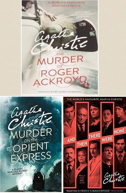 The Worlds's Favourite: And then there were none, The murder of roger ackryod , The murder in orient express. The Worlds's Favourite: And then there were none, The murder of roger ackryod , The murder in orient express.