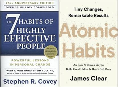     			Combo Of 7 HABIT OF HIGHLY EFFECTIVE PEOPLES And ATOMIC HABIT  (Paperback, Multiple Authors)