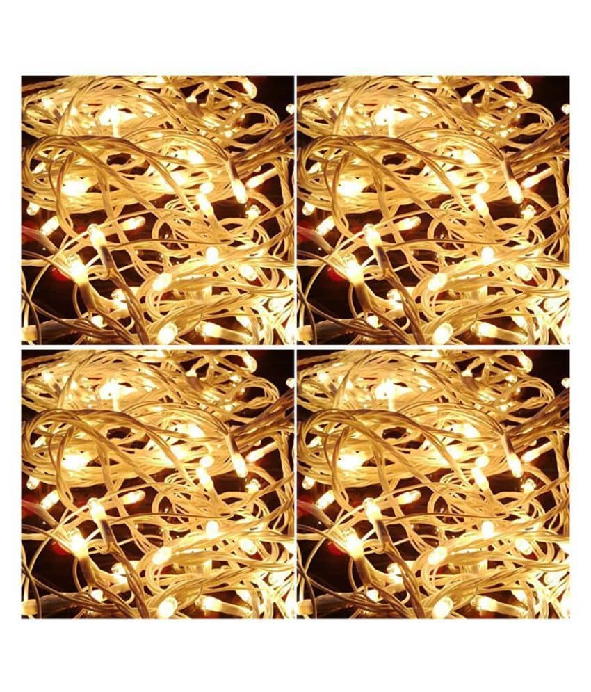EmmEmm 4 Pcs 8Mtr Gold Diwali Rice Ladi String Lights Gold - Electricals | Buy online on ZillyBuy