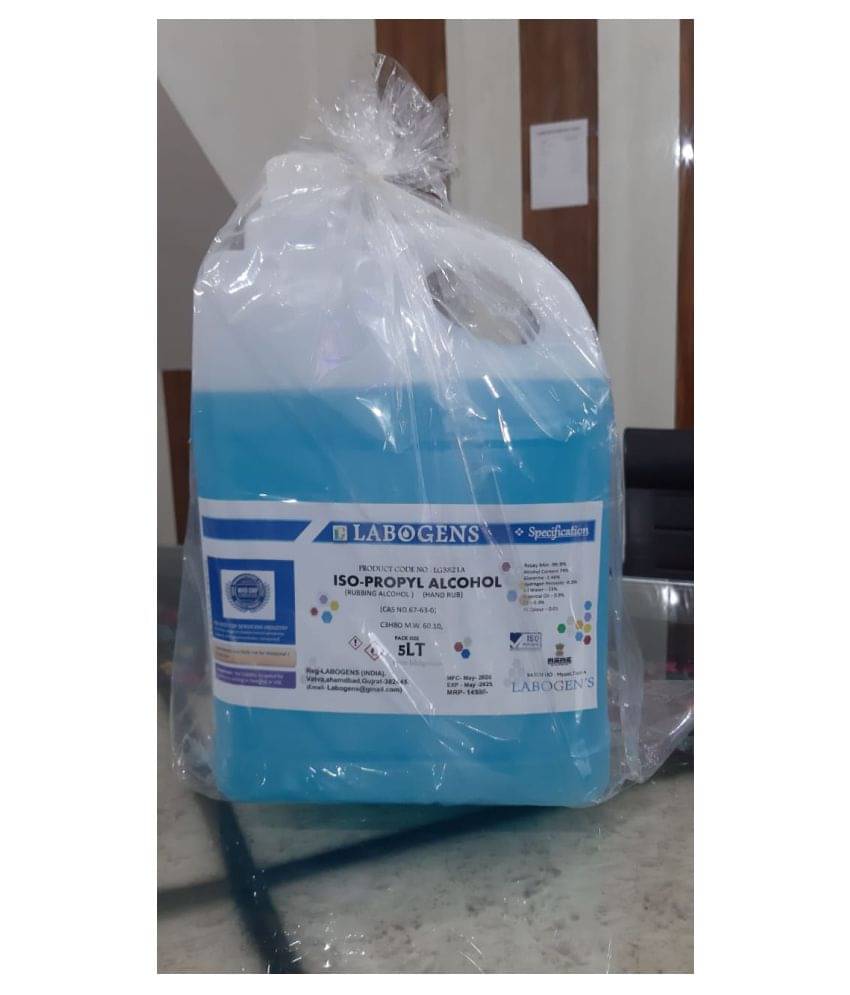     			HAND RUBBING ALCOHOL 70% (WITH IPA) 5 Ltr
