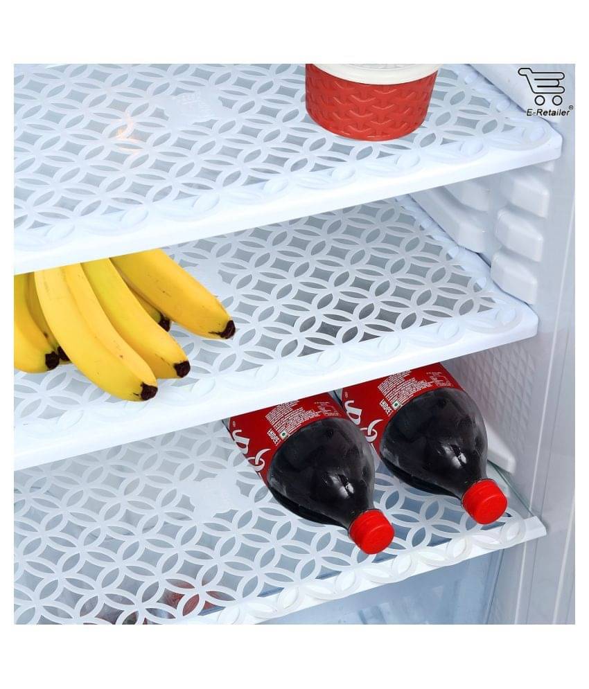 Revexo Set of 6 PVC White Fridge Mats Revexo Set of 6 PVC White Fridge Mats