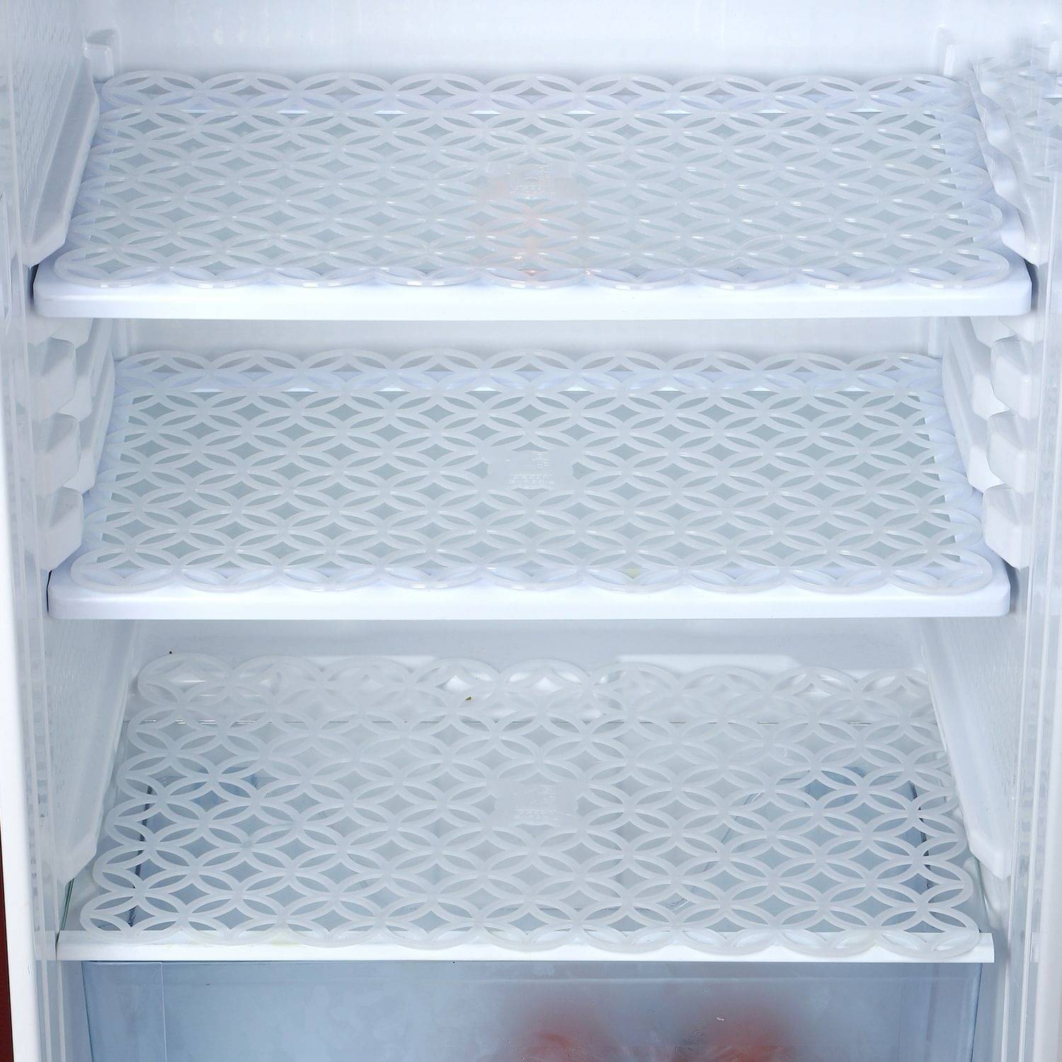     			Revexo Set of 6 PVC White Fridge Mats