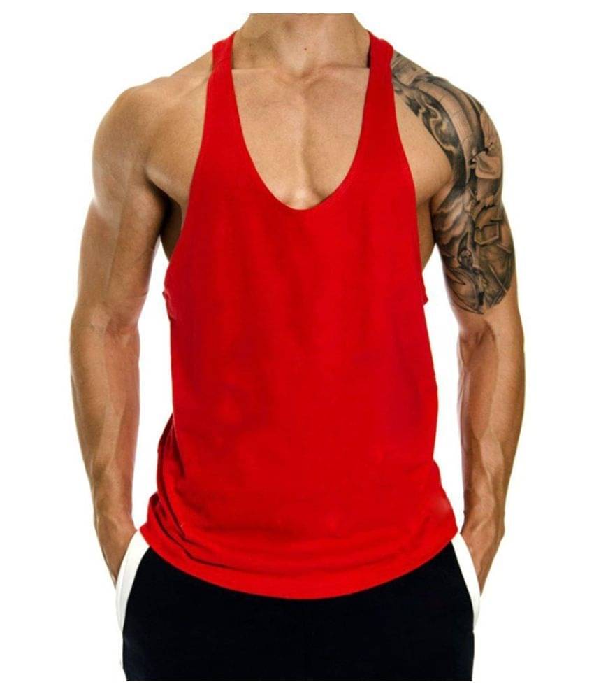 THE BLAZZE Red Sleeveless Vests Single     			THE BLAZZE Red Sleeveless Vests Single