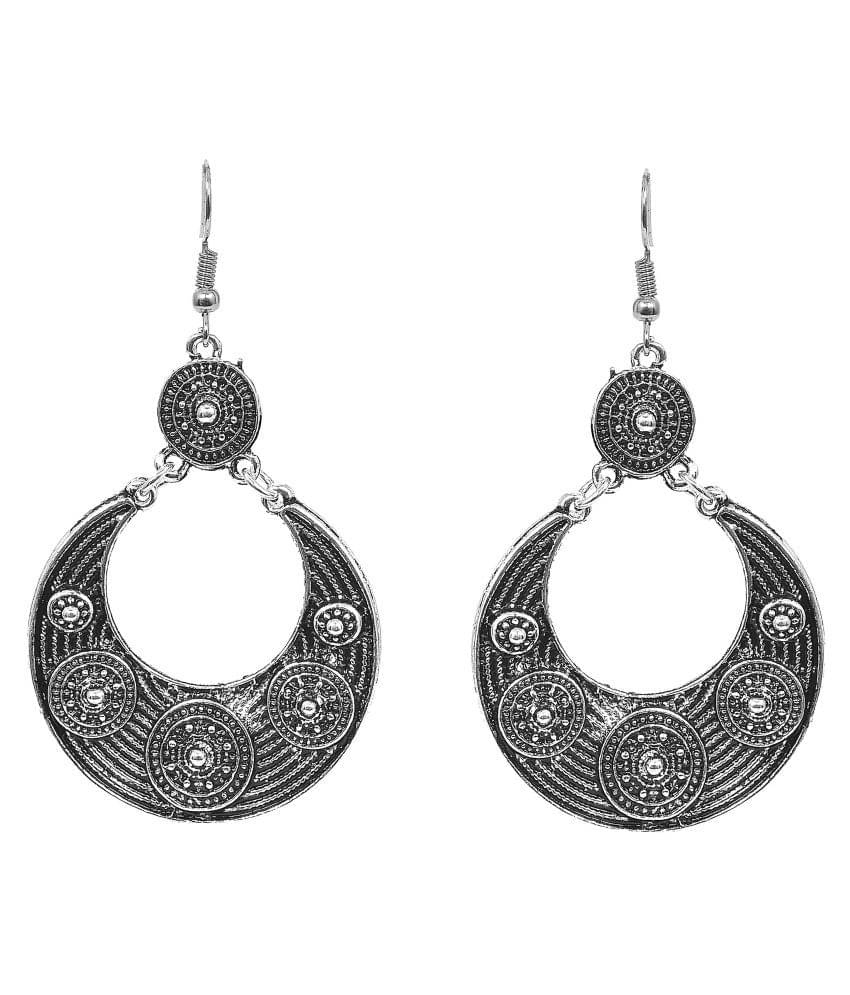     			Asmitta Pretty Designer Silver Plated Earrings For Women