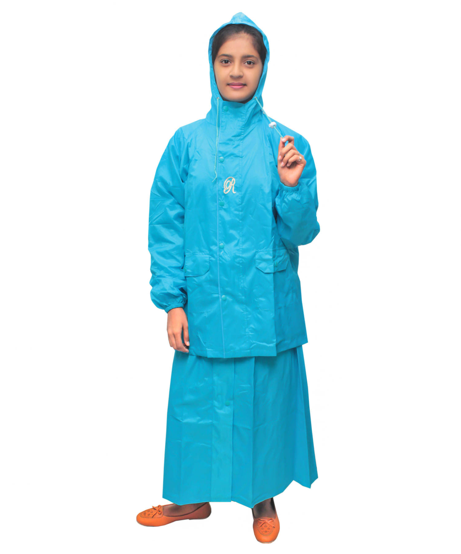 Goodluck Nylon Raincoat Set - Blue Goodluck Nylon Raincoat Set - Blue