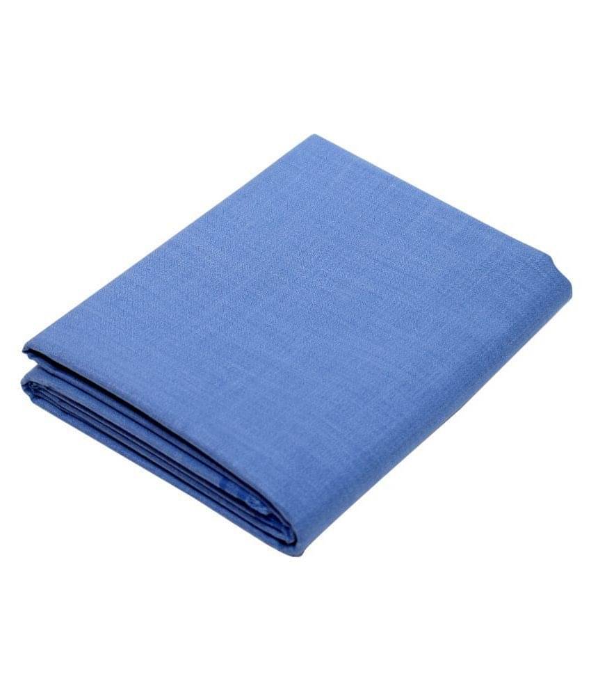     			KUNDAN SULZ GWALIOR Blue Cotton Blend Men's Unstitched Shirt Piece ( Pack of 1 )