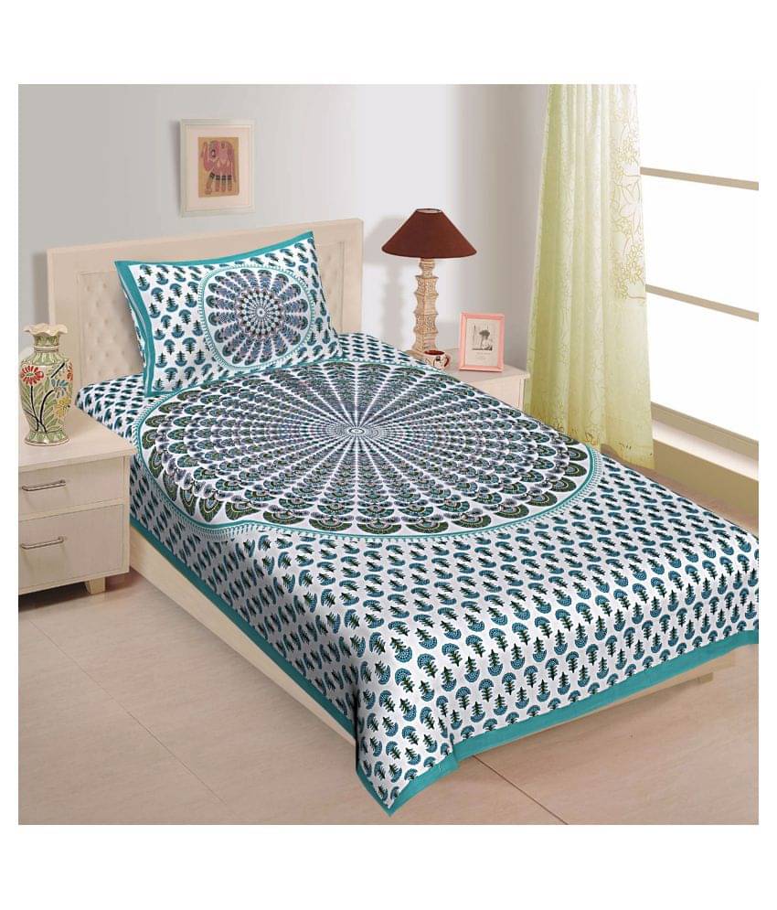     			Uniqchoice Cotton Single Bedsheet ( Green )