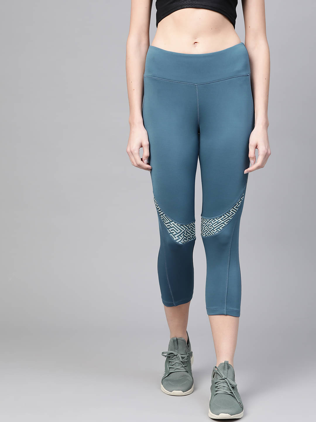     			Alcis Black Polyester Solid Tights