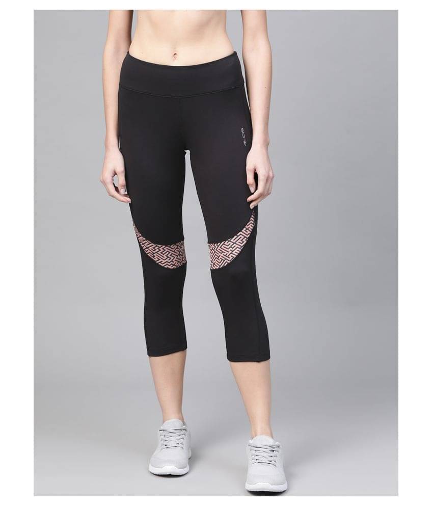     			Alcis Blue Polyester Solid Tights