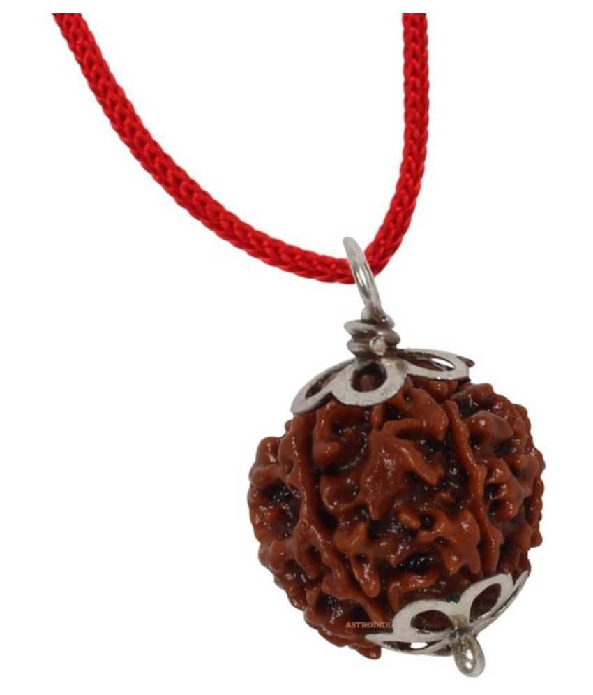    			Astrodidi 6 Mukhi Rudraksha Silver Pendant With Lab Certificate