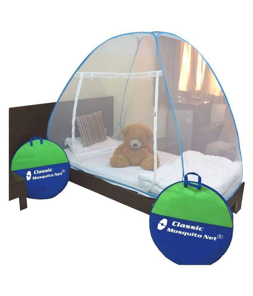     			Classic Single Blue Mosquito Net, Machardani
