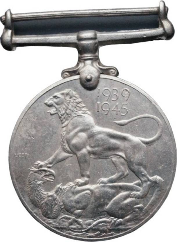     			Second World War Medal with the inscription GEORGIVS VI D G BR OMN REX ET INDIAE IMP Rare Medal ------Everytime Buyer Get Different Condition Medal------