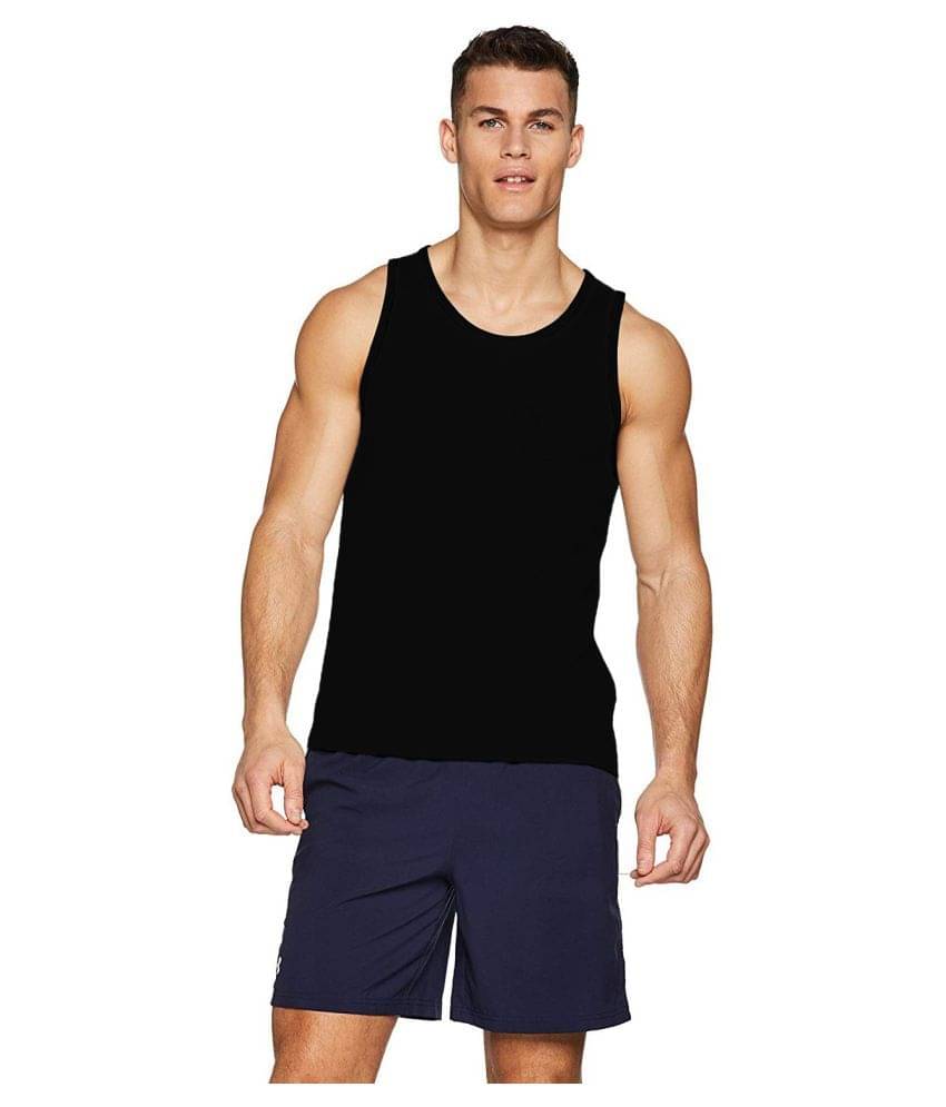     			THE BLAZZE 0041 Men's Sleeveless Black Gym Tank Gym Stringer Tank Tops Gym Vest Muscle Tee Sleeveless Cotton T-Shirt for Men