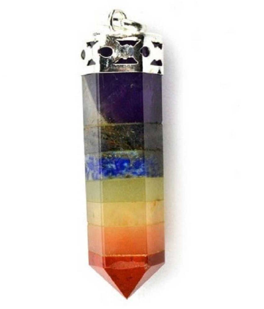     			Astrodidi 7 Chakra Pencil Pendant Reiki Healing Meditation Stone Stone Pendant