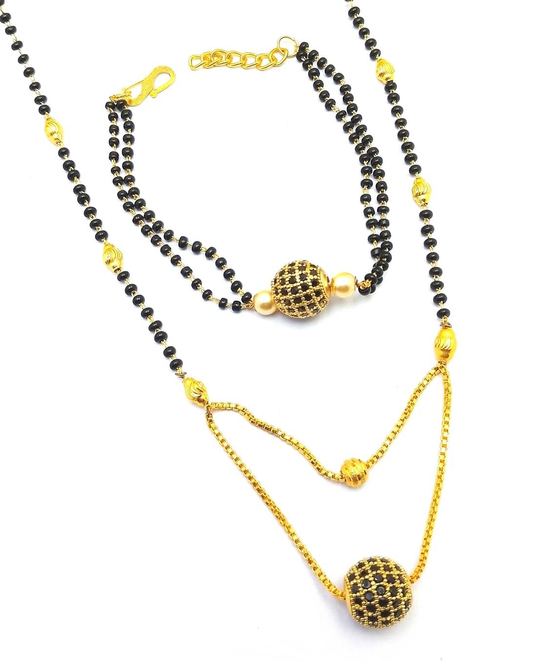     			Soni - Golden Mangalsutra Combo ( Pack of 2 )