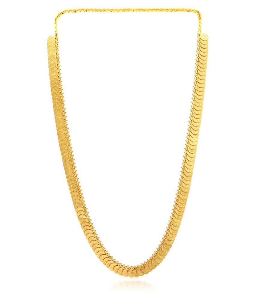 shankhraj mall Alloy Golden Long Haram Designer Gold Plated Necklace