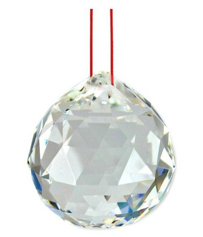     			Feng Shui Crystal Ball With Red Thread (30mm)