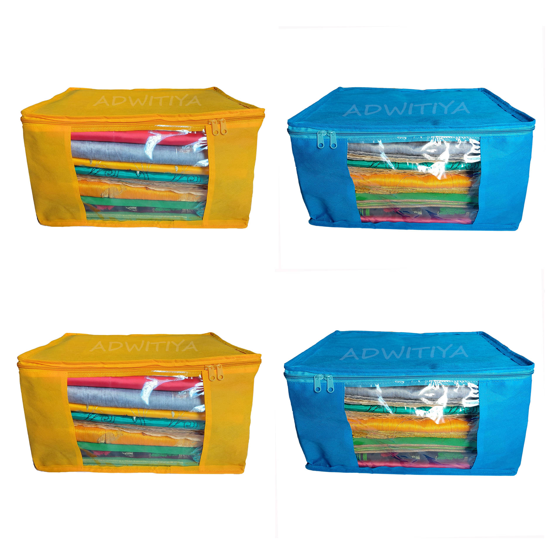     			ADWITIYA Multi Saree Covers - 4 Pcs