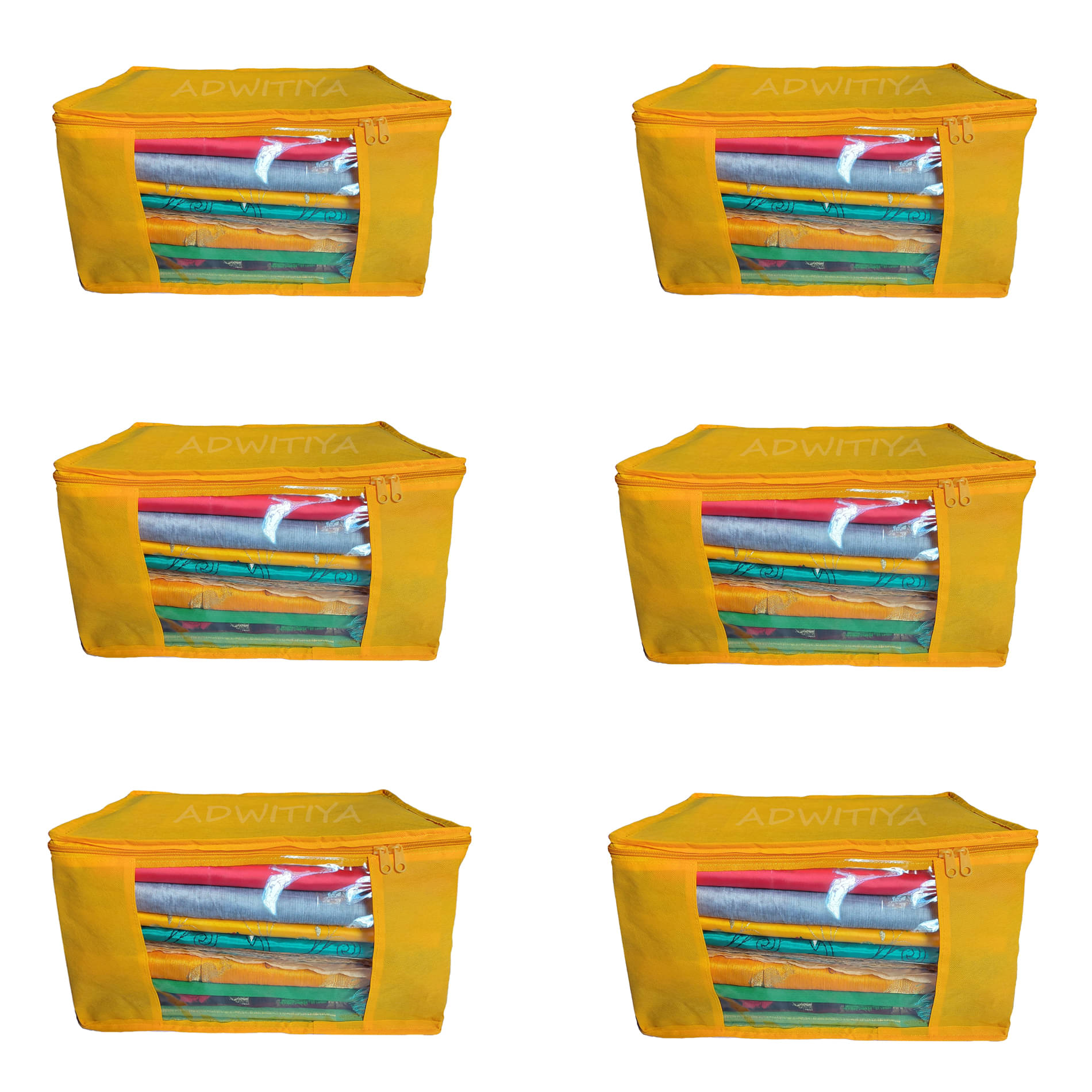     			ADWITIYA Multi Saree Covers - 6 Pcs