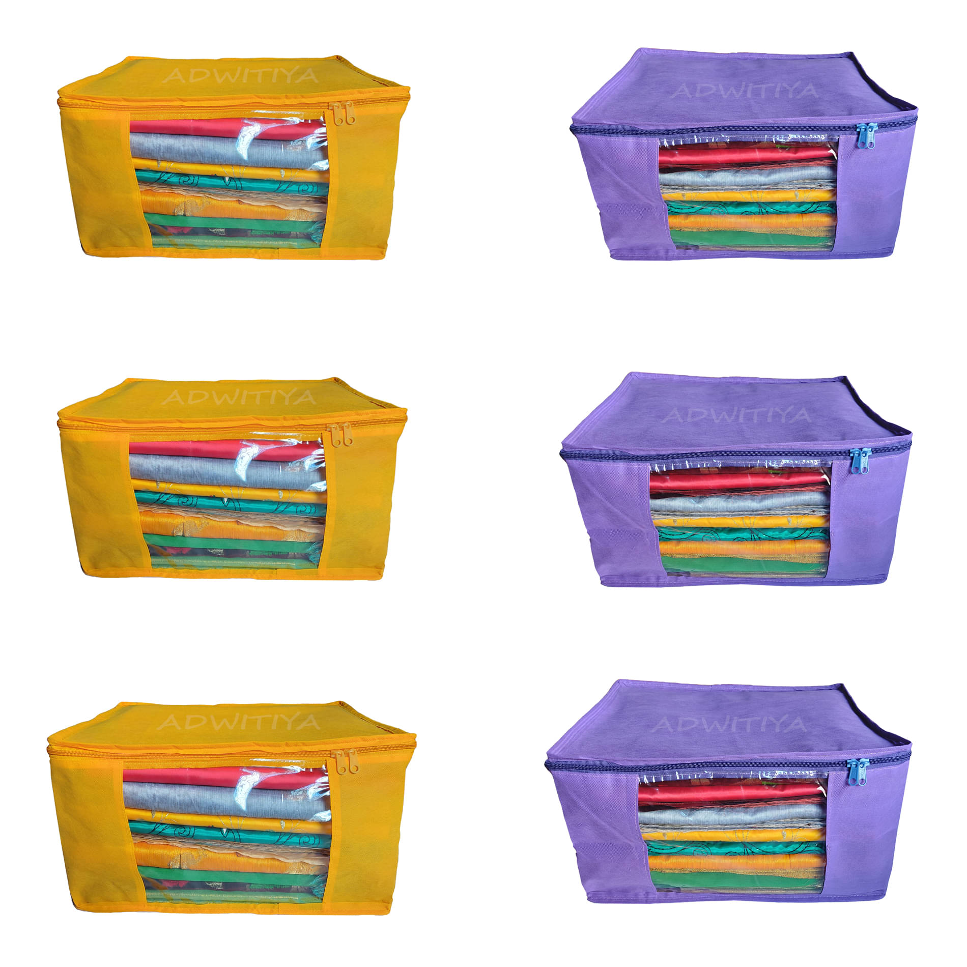     			ADWITIYA Multi Saree Covers - 6 Pcs