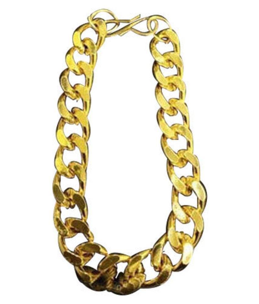     			Golden Iron Brass Plated Chain Mens Bracelet